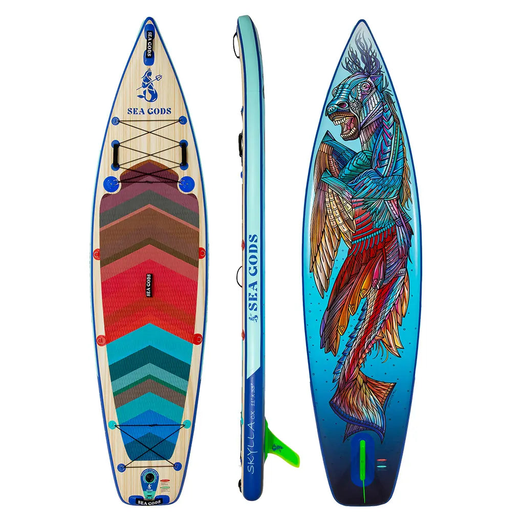 perfect multi purpose isup best fishing paddleboard cross touring by sea gods stand up paddleboards
