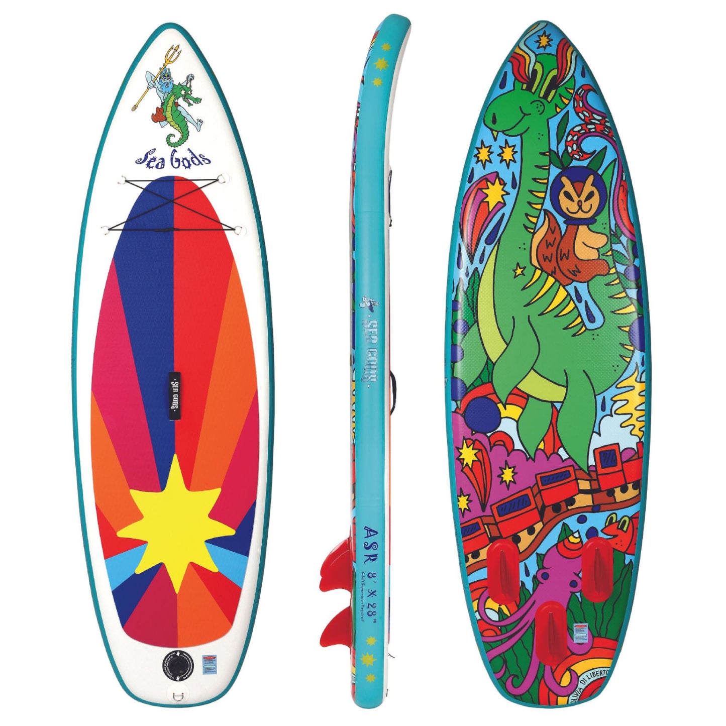 ASR Inflatable Paddleboard (Adult Supervision Required Kids ISUP) By Sea Gods