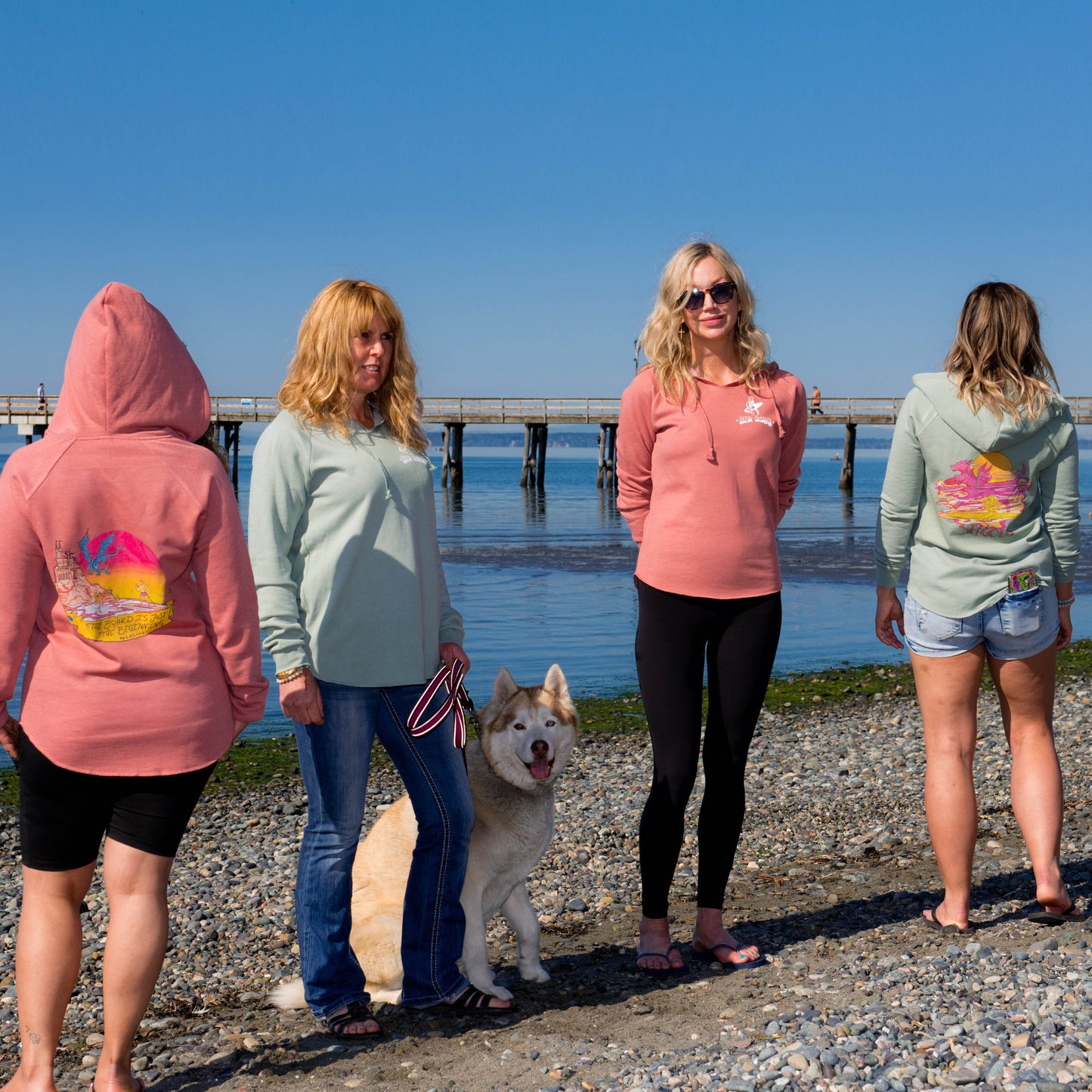 "Cerberus SUP Pup" Women's Cali Wave Hoodie